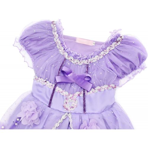 Visit the Jurebecia Store Jurebecia Princess Costume for Little Girls Fancy Birthday Party Dress up Role Play Dresses Luxury Outfit 1-12 Years