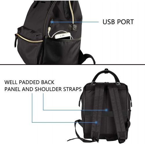  [아마존베스트]KROSER Laptop Backpack 15.6 Inch Stylish School Computer Backpack Casual Daypack Laptop Bag Water Repellent Nylon Business Bag Tablet with USB Port for Travel/Business/College/Wome