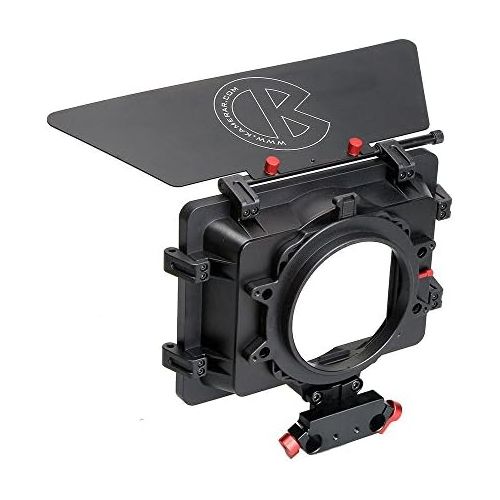  Kamerar aluminum and molded plastic Matte Box Lite support non-rotating single 4x4 Neutral Density Filter for Nikon Canon Sony Fujifilm Olympus DSLR Cage Stabilizer Rig Video