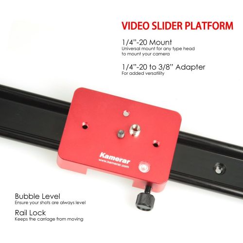  Kamerar 23 Video Camera Slider Rail Track Slider Stabilizer Linear Stabilization Rail System for SLRDSLR Cameras Camcorders Video Photography