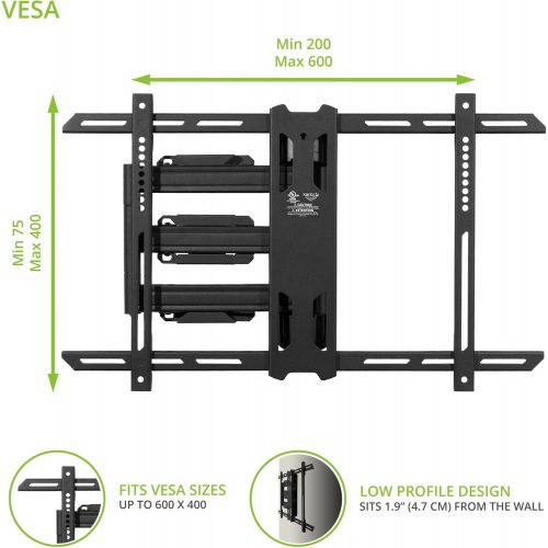  Kanto PS350 Full Motion Mount for 37-inch to 60-inch TVs