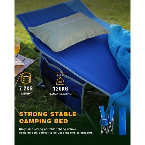  KingCamp Strong Stable Folding Camping Bed Cot Carry Bag