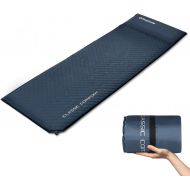 KingCamp Sleeping Pad - Self-Inflating Lightweight Foam Mat Pads Compact Comfortable Mats with Built-in Pillows, Suitable for Camping Hiking Backpacking Traveling Outdoor Activitie