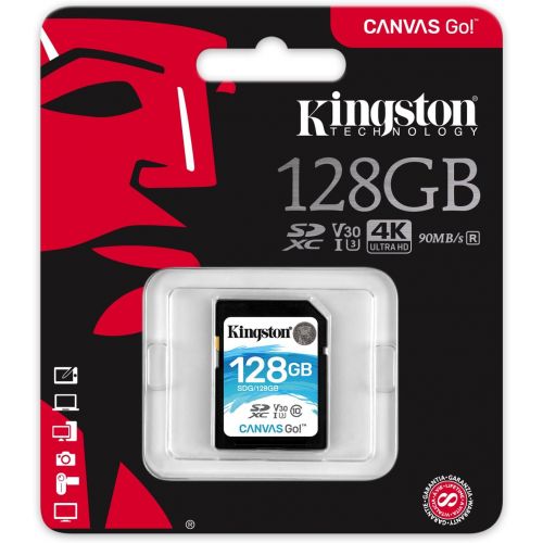  Kingston Canvas Go! 512GB SDXC Class 10 SD Memory Card UHS-I 90MBs R Flash Memory Card (SDG512GB)