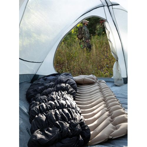  [아마존베스트]Klymit Static V Sleeping Pad, Lightweight, Outdoor Sleep Comfort for Backpacking, Camping, and Hiking, Inflatable Camping Mattress (Insulated and Non-Insulated)