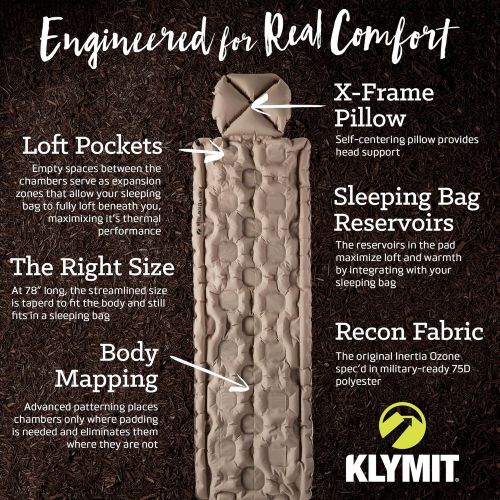  Klymit Inertia O Zone Lightweight Camping Air Pad