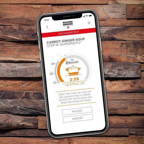  Kuhn Rikon 30902 Duromatic Pressure Cooker with Bluetooth Capabilities, 8 L, Stainless Steel