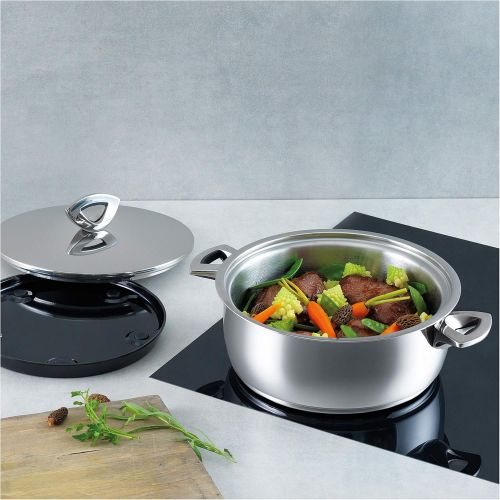  Kuhn Rikon Durotherm Swiss-Made Cookware, Stockpot with Lid, 9-Inch - 5QT