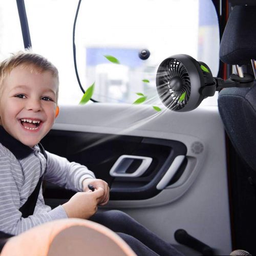  [아마존베스트]Car Fan, Battery Operated USB Car Fan with Aroma Function, 4 Speed,Work Quiet,360 Degree Rotatable Car Fan,5V Cooling Air Small Personal Fan for Car,Rear&Back Seat Passenger Dog Ki