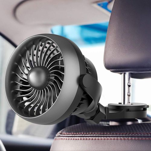  [아마존베스트]Car Fan, Battery Operated USB Car Fan with Aroma Function, 4 Speed,Work Quiet,360 Degree Rotatable Car Fan,5V Cooling Air Small Personal Fan for Car,Rear&Back Seat Passenger Dog Ki