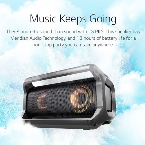  LG PK5 Portable Bluetooth Speaker with Meridian Technology (2018)