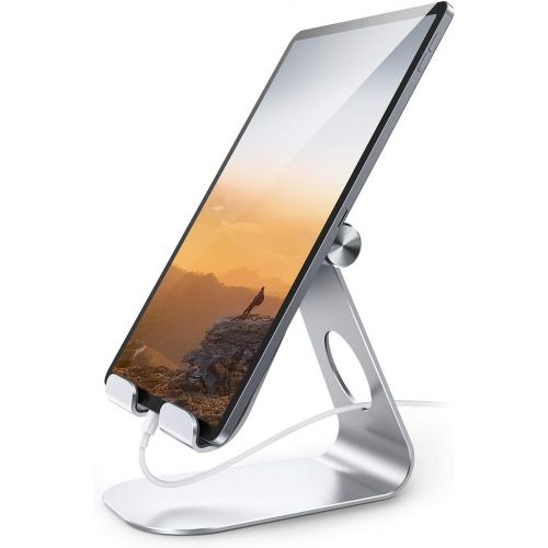  [아마존베스트]Tablet Stand Adjustable, Lamicall Tablet Stand : Desktop Stand Holder Dock Compatible with Tablet Such as iPad 2018 Pro 9.7, 10.5, Air Mini 4 3 2, Kindle, Nexus, Tab, E-Reader (4-1