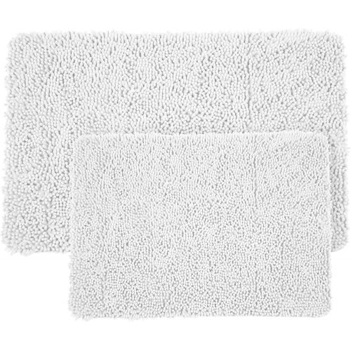  Visit the Lavish Home Store Lavish Home 2 Piece Memory Foam Shag Bath Mat - White