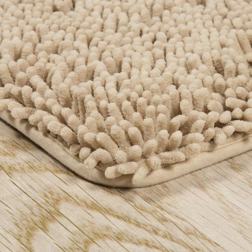  Visit the Lavish Home Store Lavish Home Memory Foam Shag Bath Mat 2-feet by 5-feet - Ivory