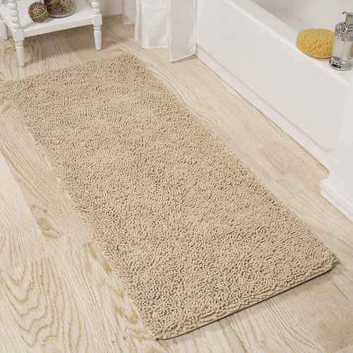  Visit the Lavish Home Store Lavish Home Memory Foam Shag Bath Mat 2-feet by 5-feet - Ivory