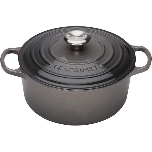 르크루제 Le Creuset LS2501-18BPSS Signature Enameled Cast-Iron Round Dutch Oven, 2 quart, Provence