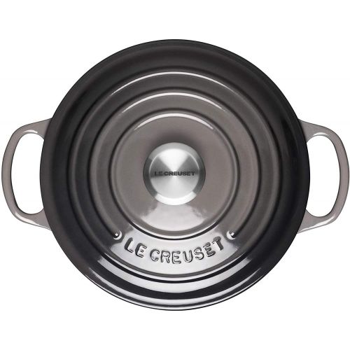 르크루제 Le Creuset LS2501-18BPSS Signature Enameled Cast-Iron Round Dutch Oven, 2 quart, Provence