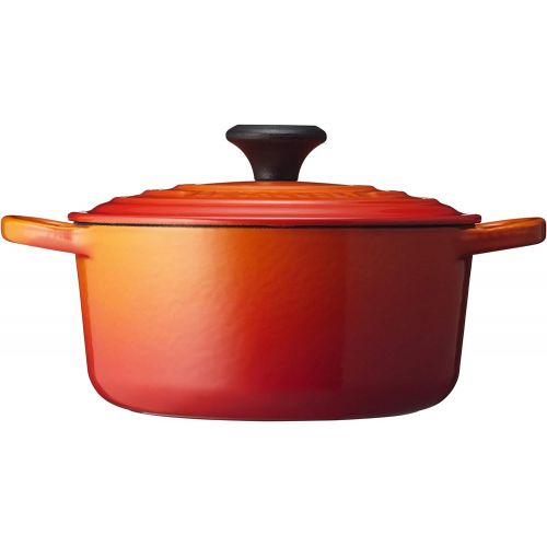 르크루제 Le Creuset LS2501-18BPSS Signature Enameled Cast-Iron Round Dutch Oven, 2 quart, Provence