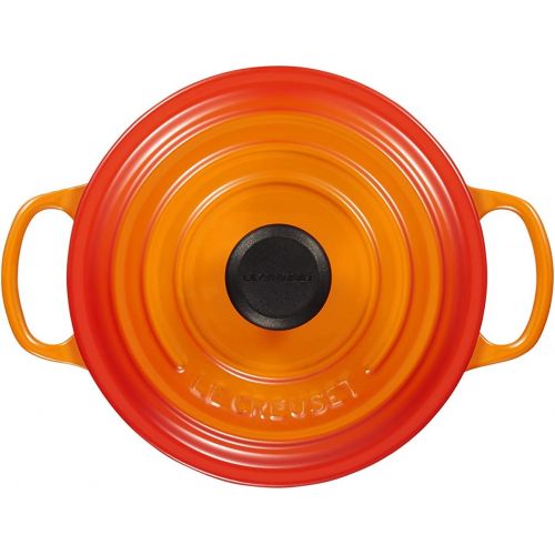 르크루제 Le Creuset LS2501-18BPSS Signature Enameled Cast-Iron Round Dutch Oven, 2 quart, Provence