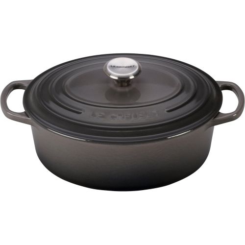 르크루제 Le Creuset Enameled Cast Iron Signature Oval Dutch French Oven, 2 34 quart, Flame