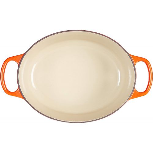 르크루제 Le Creuset Enameled Cast Iron Signature Oval Dutch French Oven, 2 34 quart, Flame