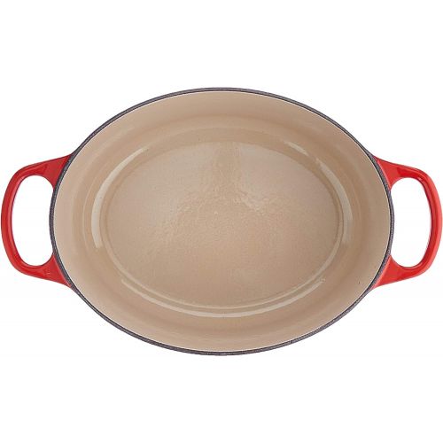 르크루제 Le Creuset Enameled Cast Iron Signature Oval Dutch French Oven, 2 34 quart, Flame