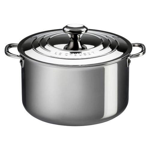 르크루제 Le Creuset Tri-Ply Stainless Steel Stockpot with Lid, 7-Quart