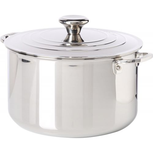 르크루제 Le Creuset Tri-Ply Stainless Steel Stockpot with Lid, 7-Quart