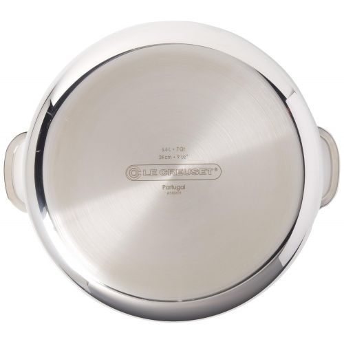 르크루제 Le Creuset Tri-Ply Stainless Steel Stockpot with Lid, 7-Quart