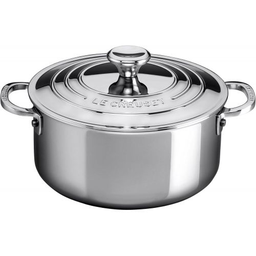 르크루제 Le Creuset SSP3000-20 Stainless Steel 3 15 Quart Shallow Casserole with Lid, 3-15