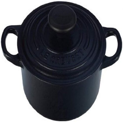 르크루제 Le Creuset Signature Enameled Cast-Iron 1-Quart Round French (Dutch) Oven, Matte Black