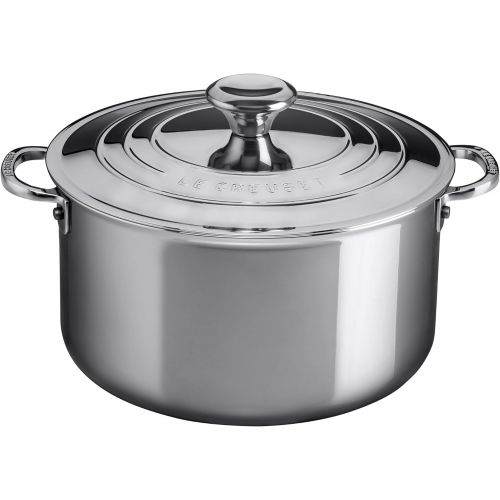 르크루제 Le Creuset of America Stainless Steel Deep Casserole with Lid, 3-Quart, Stainless