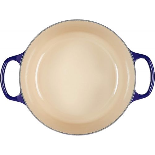 르크루제 Le Creuset LS2501-28BPSS Round Cast-Iron Dutch Oven, 7-14 Quart, Provence