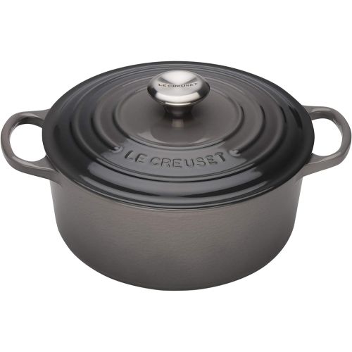 르크루제 Le Creuset LS2501-28BPSS Round Cast-Iron Dutch Oven, 7-14 Quart, Provence