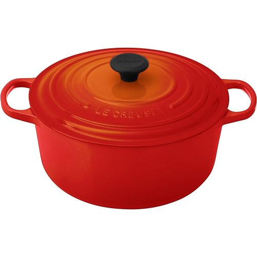 르크루제 Le Creuset LS2501-28BPSS Round Cast-Iron Dutch Oven, 7-14 Quart, Provence