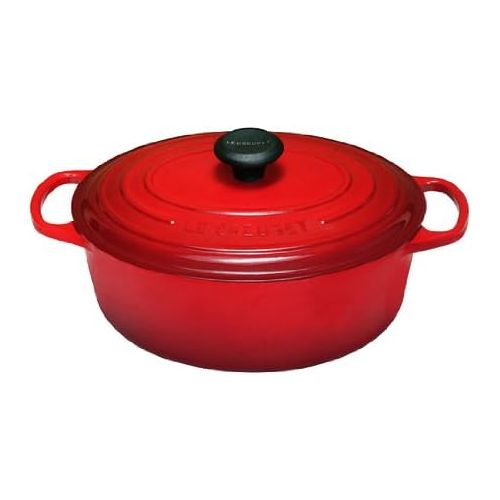 르크루제 Le Creuset Signature Enameled Cast-Iron 1-Quart Oval (Dutch) French Oven, Oyster