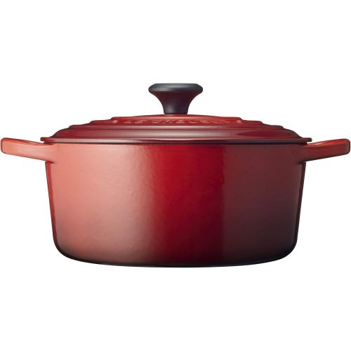 롯지 Le Creuset LS2501-2216SS Signature Enameled Cast Iron Round French Oven, 3 12 Quart, White