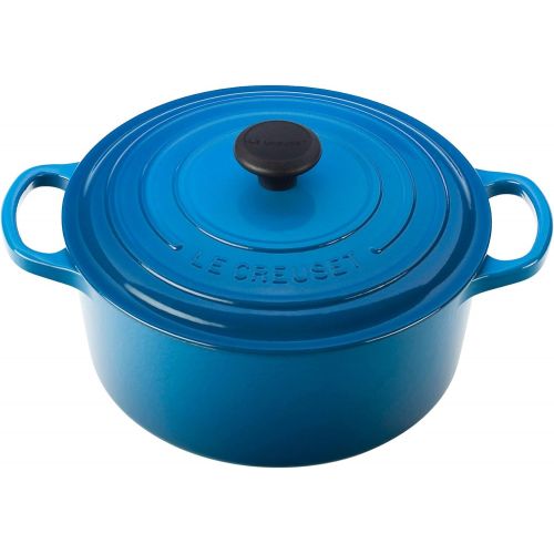 롯지 Le Creuset LS2501-2216SS Signature Enameled Cast Iron Round French Oven, 3 12 Quart, White