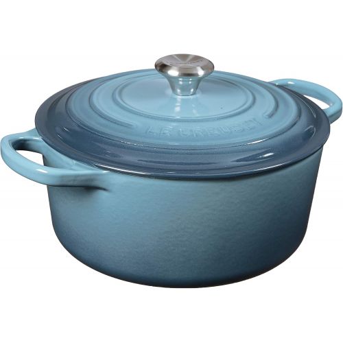 롯지 Le Creuset LS2501-2216SS Signature Enameled Cast Iron Round French Oven, 3 12 Quart, White