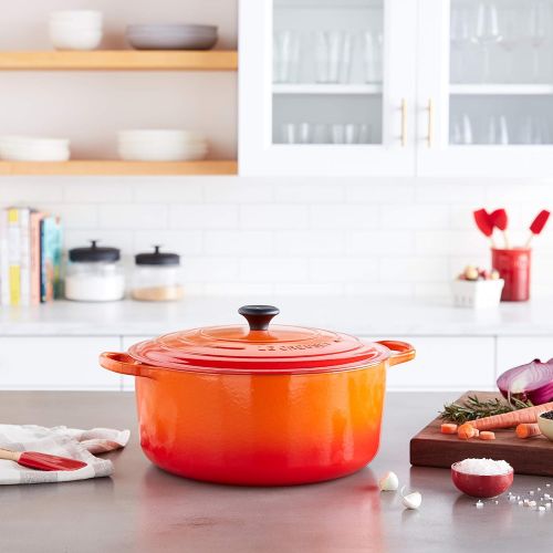 르크루제 Le Creuset Signature Enameled Cast-Iron 13-14-Quart Round French (Dutch) Oven, Oyster