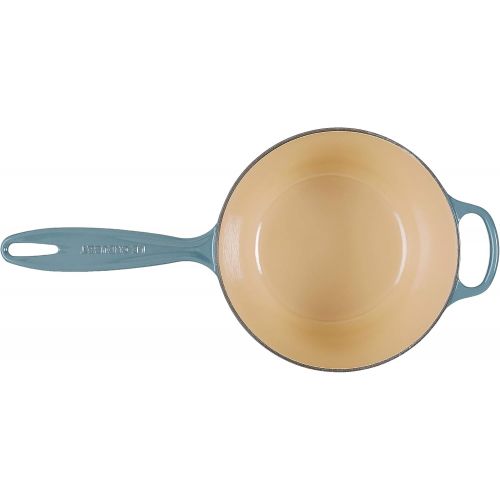 르크루제 Le Creuset Signature Cast Iron Sauce Pan, 3.25-Quart, Marine