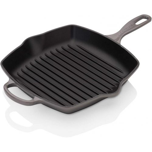 롯지 Le Creuset 20183260600422 Enameled Cast Iron 10 14 Signature Square Skillet Grill, Cerise