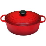 Le Creuset Signature Enameled Cast-Iron 6.75 Quart Oval French (Dutch) Oven, Cerise (Cherry Red)