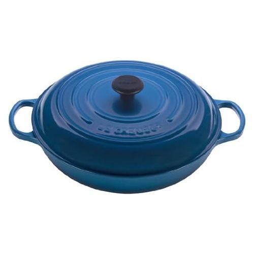 르크루제 Le Creuset Signature Enameled Cast-Iron 5-Quart Round Braiser, Marseille