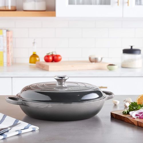 르크루제 Le Creuset Signature Enameled Cast-Iron 5-Quart Round Braiser, Marseille