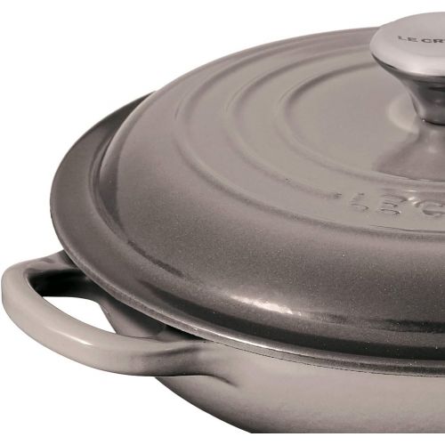 르크루제 Le Creuset Signature Enameled Cast-Iron 1-12-Quart Round Braiser, Cerise (Cherry Red)