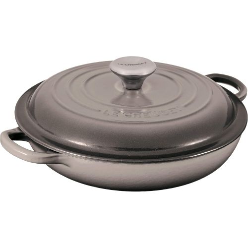 르크루제 Le Creuset Signature Enameled Cast-Iron 1-12-Quart Round Braiser, Cerise (Cherry Red)