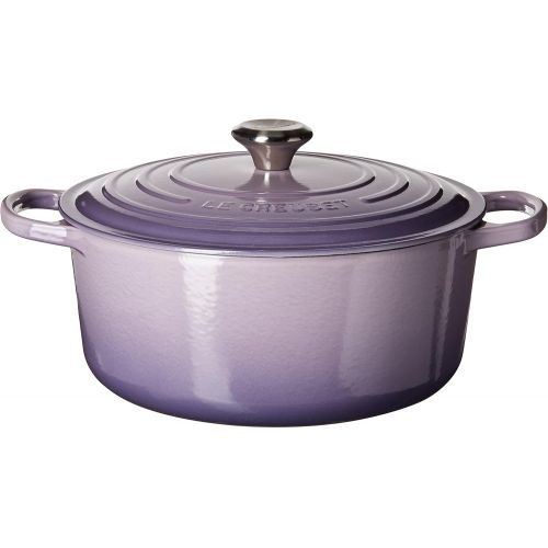 롯지 Le Creuset Signature Enameled Cast-Iron 7-14-Quart Round French (Dutch) Oven, Cerise (Cherry Red)