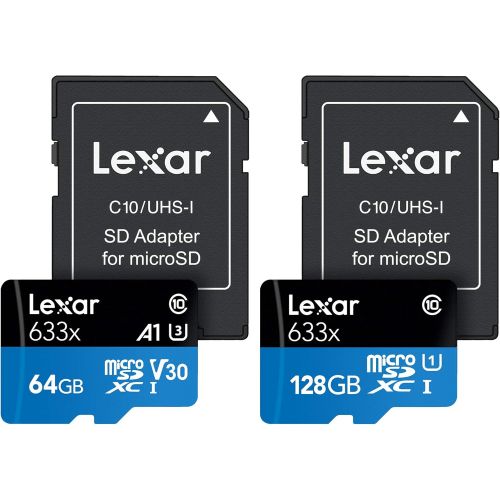  Lexar High-Performance microSDXC 633x 256GB UHS-I Card wSD Adapter - LSDMI256BBNL633A