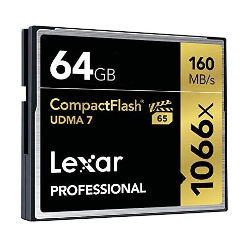  Lexar Professional 1066x 128GB VPG-65 CompactFlash card (Up to 160MBs Read) LCF128CRBNA1066